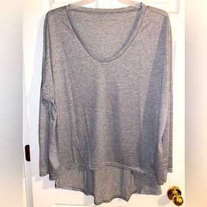Shein size 5X gray high-low long sleeve top